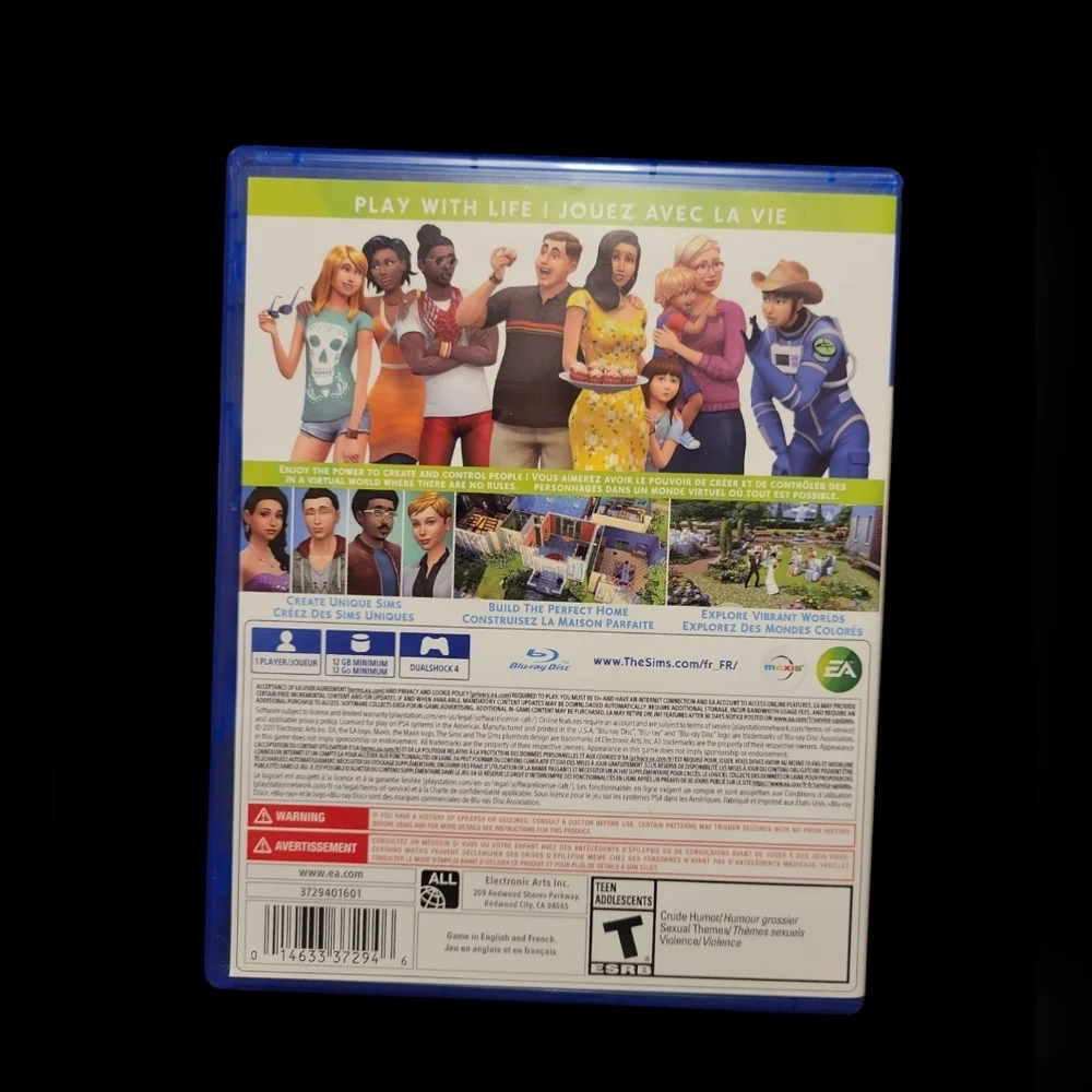 The Sims 4 (Playstation 4 or PS4) Console Disc Game
